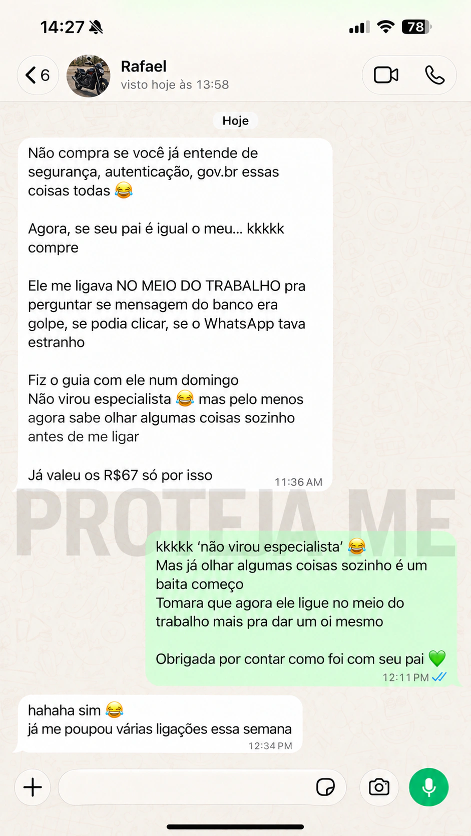 Avaliação de cliente do Proteja Me, 2 de 10